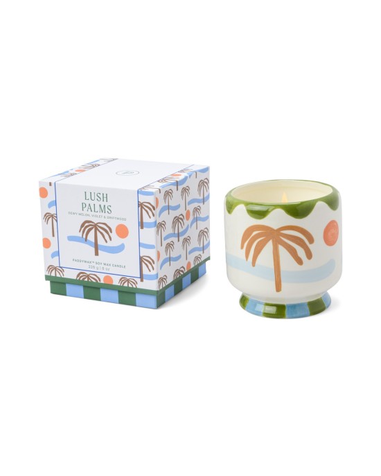 A dopo Κεραμικό κερί σόγιας, Lush Palms 226gr Palm Tree - Paddywax