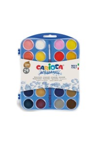 Νερομπογιές CARIOCA ACQUARELL 24 χρώματα