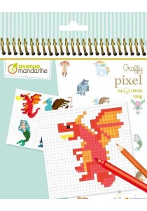 Μπλοκ ζωγραφικής Avenue mandarine pixel graffy - Fantastic creatures