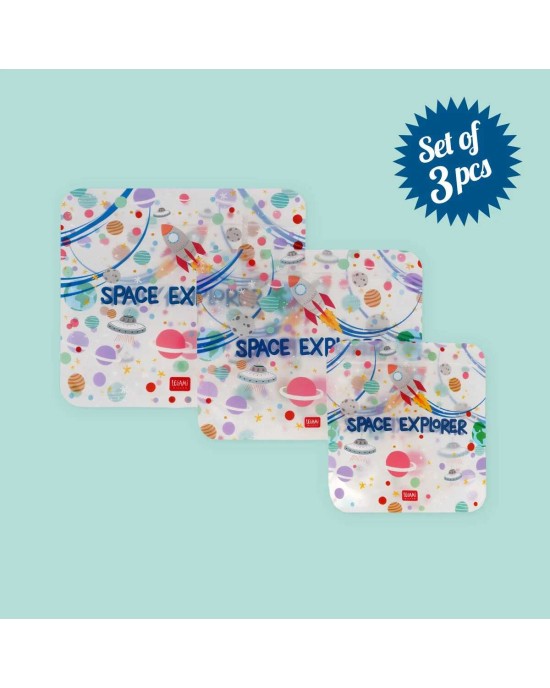 Σετ 3 σακουλάκια φαγητού επαναχρησιμοποιούμενα - Legami