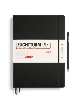 Ημερήσιο ημερολόγιο 2025 Α4 Leuchtturm - Μαύρο
