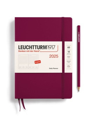 Ημερήσιο ημερολόγιο 2025 Leuchtturm - Βυσσινί 