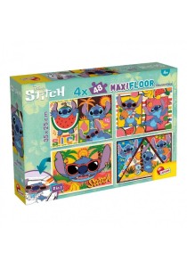 Lisciani Παζλ Maxi Floor Disney Stitch 4x48 Κομμάτια