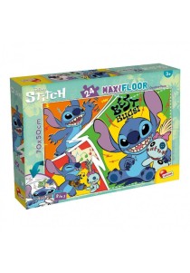 Lisciani Παζλ Maxi Floor Double-Face Disney Stitch 24 Κομμάτια