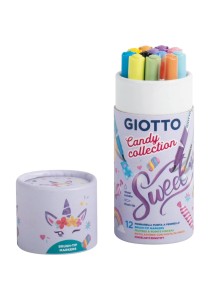 Giotto Μαρκαδόροι Ζωγραφικής Turbo Soft Brush Candy Collection 12τμχ