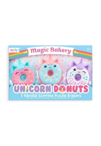 Γόμες σετ 3 τεμαχίων - Unicorn donut