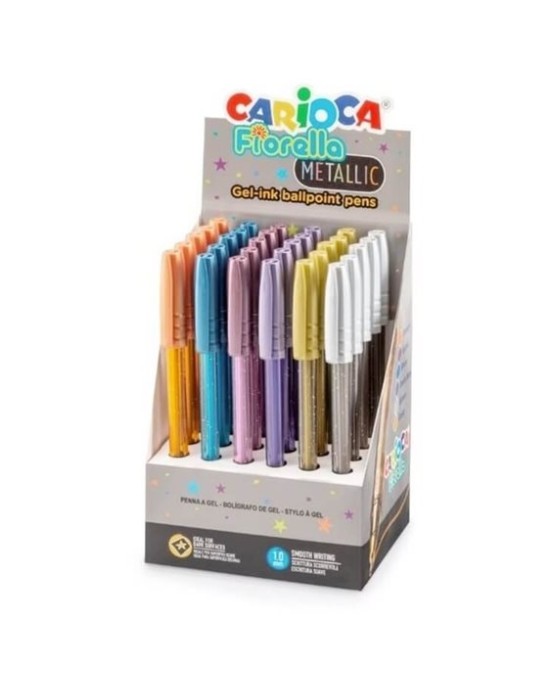 Στυλό Carioca Fiorella Gel Metallic Διάφορα Χρώματα 1mm