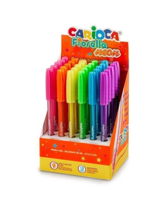 Στυλό Carioca Fiorella Gel Neon Διάφορα Χρώματα 1mm