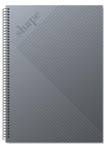 Τετράδιο σπιράλ 17x25 Shape 2 θεμάτων - Γκρι