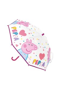 Ομπρέλα Βροχής Αυτόματη Μπαστούνι Safta Peppa Pig Having Fun